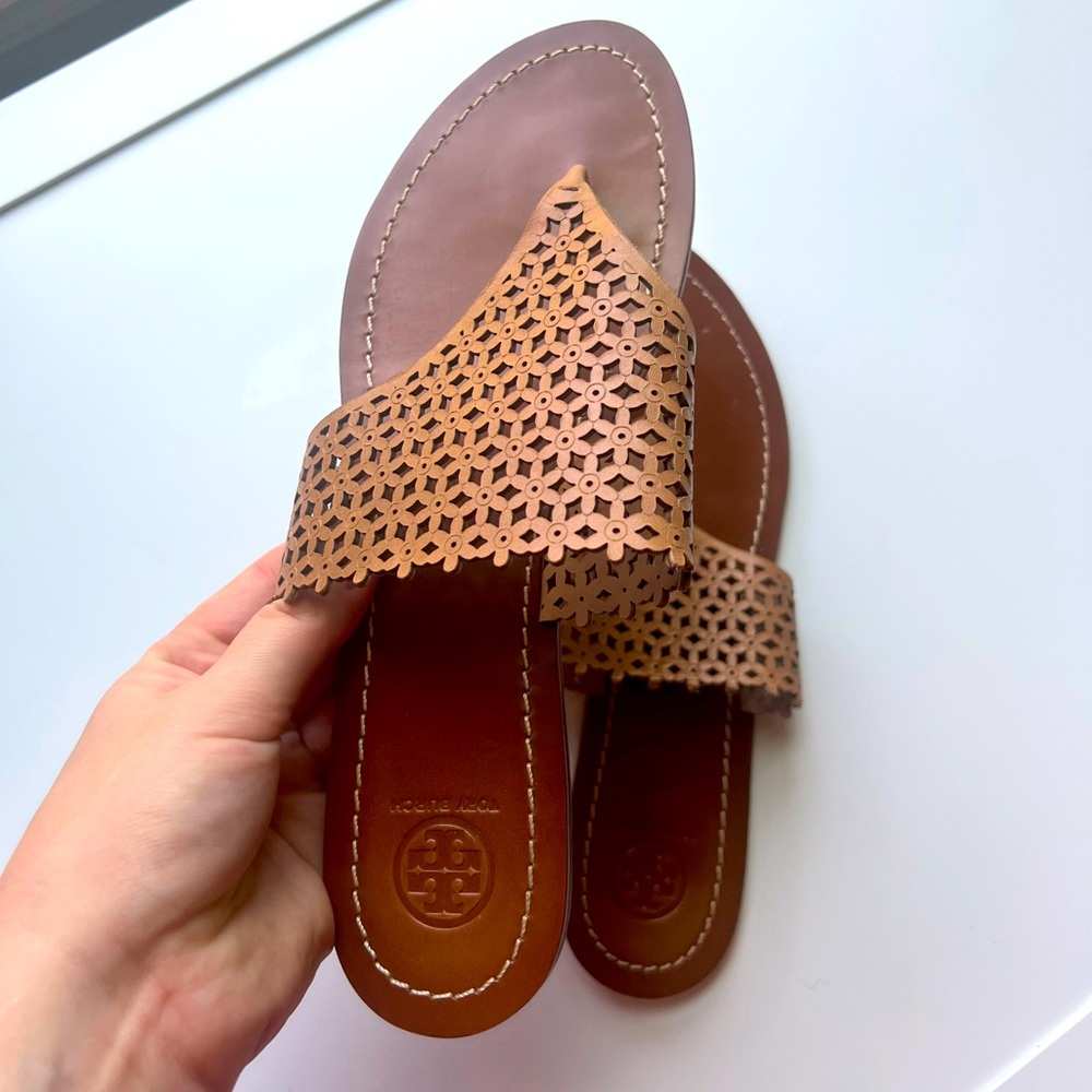 Tory Burch, tan sandal, size 10